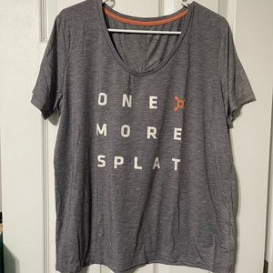 XL Orangetheory Fitness Gray V-Neck TShirt